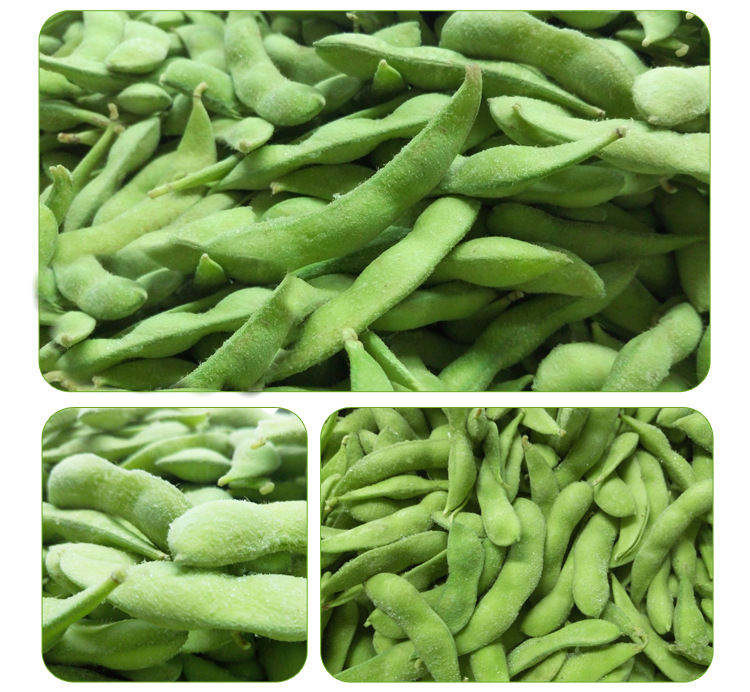 4cm Length Frozen Edamame Pods IQF Whole Food Plant Based A Grade
