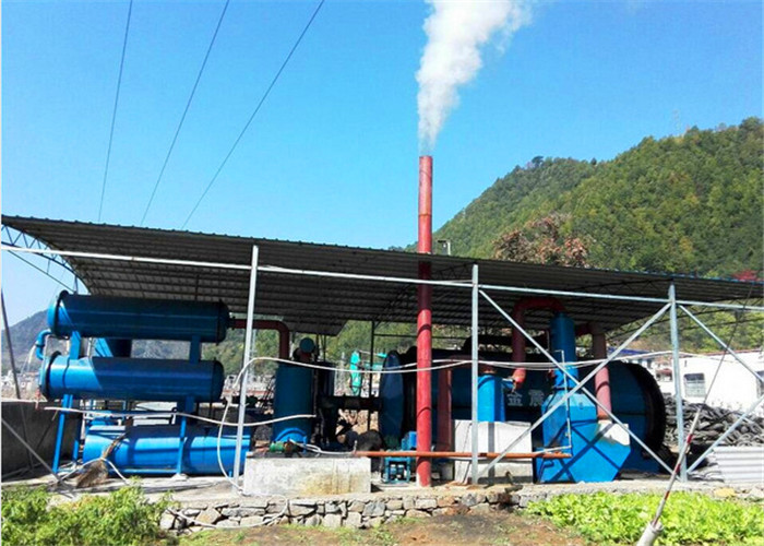 Waste Plastic Used Tyre Rubbers Pyrolysis to Fuel Oil Plant for Waste Recycling