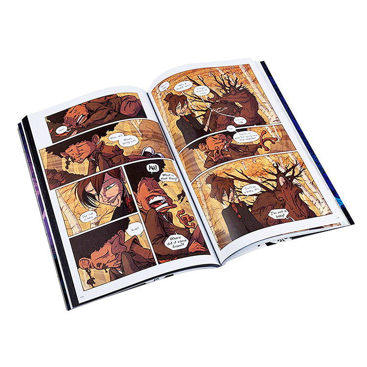 Glossy C2S Art paper Soft Cover Book Printing , 168x260MM Adult Comic Book Printing