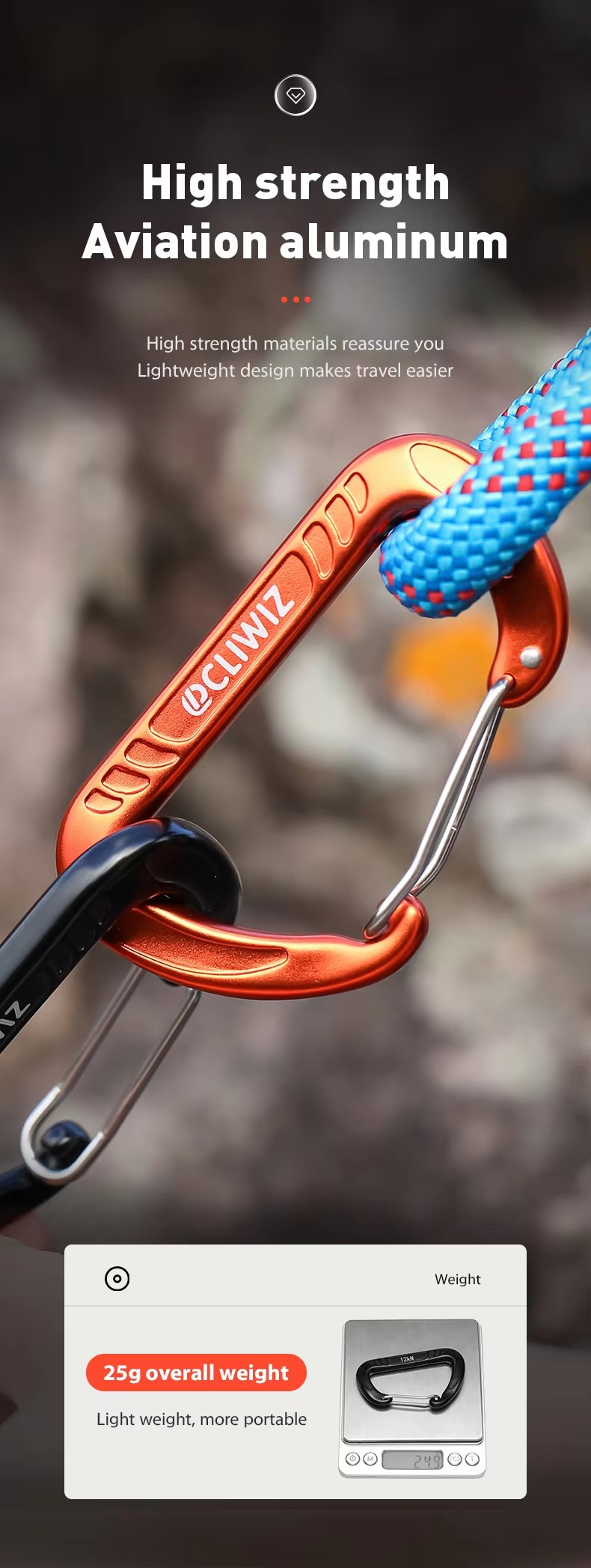 Climbing Hook Premium Quality Safety Tested Versatile Camping Hiking