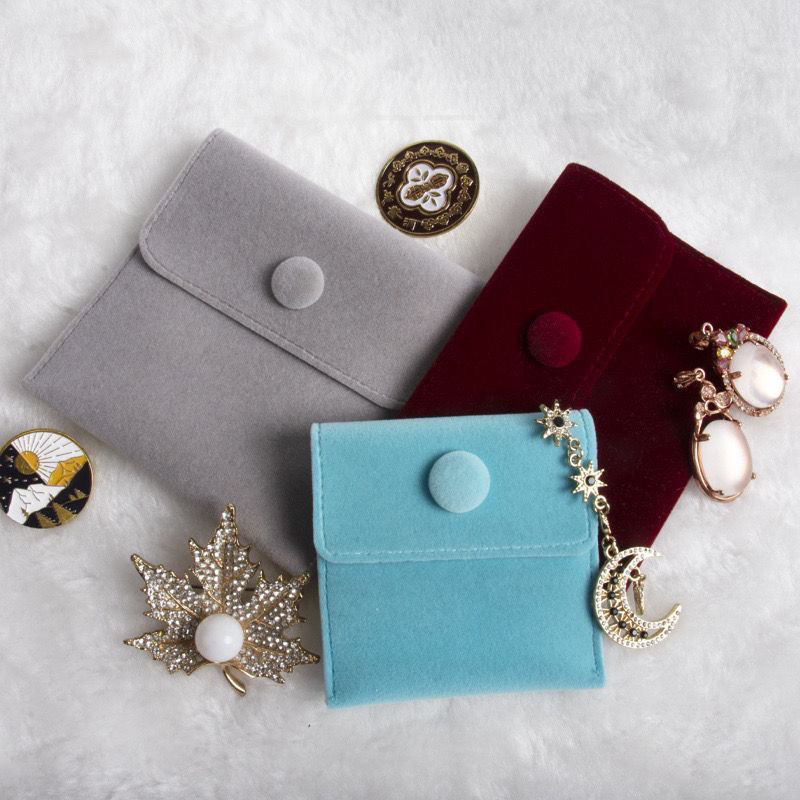 Customizable Jewelry Packaging Pouches Velvet Jewelry Bag 10*8cm