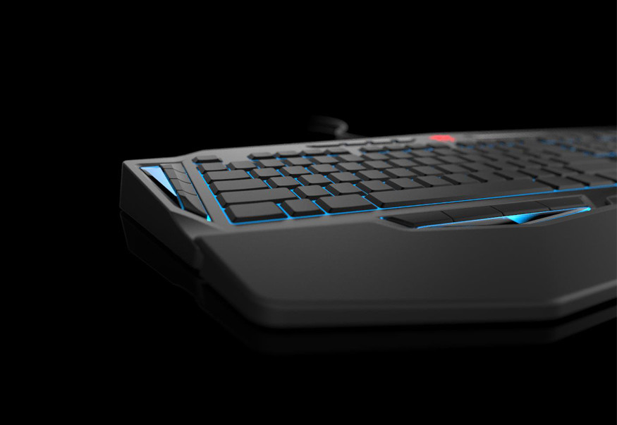 Backlit Mechanical Gaming Keyboard , 8 Macro Keys 4 Media Keys Blue Gaming Keyboard