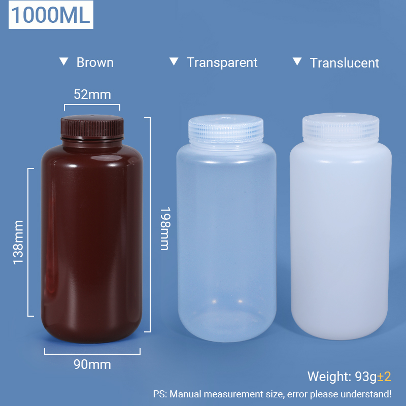 Empty Round Reagent Containers BPA Free PP Polypropylene Bottles