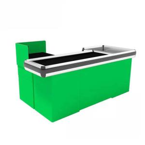 Adjustable Length Cashier Checkout Counter Custom Color Conveyor Belt