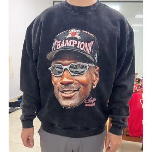 Buy cheap Mens Oversized Crewneck Sweatshirt DTG Printing Logo Acid Wash Distressed product
