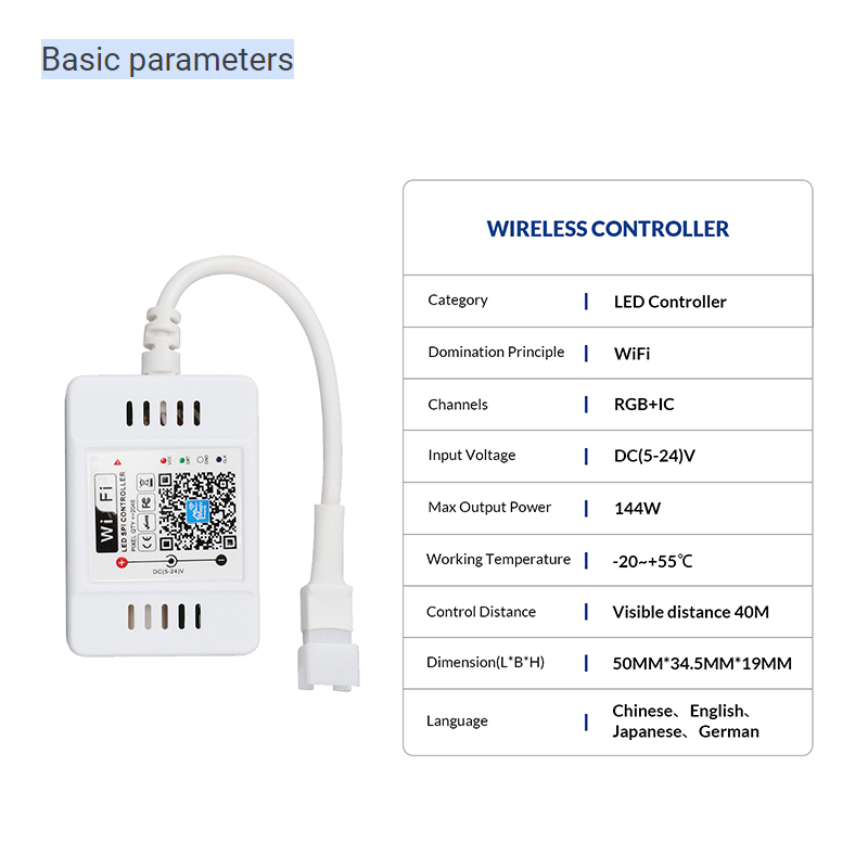 Wireless Remote LED Pixel Light Controller Smart Music Voice Control OEM ODM