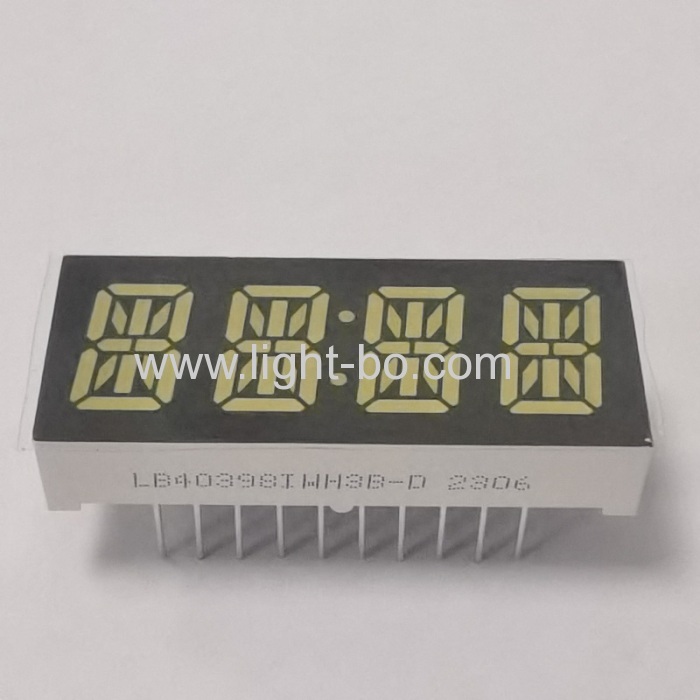 Ultra Bright White 4 digit 0.39inch Common Anode 14 Segment LED Clock Display
