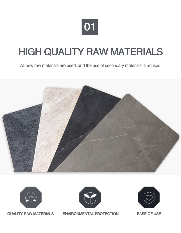 Bamboo Charcoal Fiber Marble PVC Wall Panels Anti Static Heat Insulation