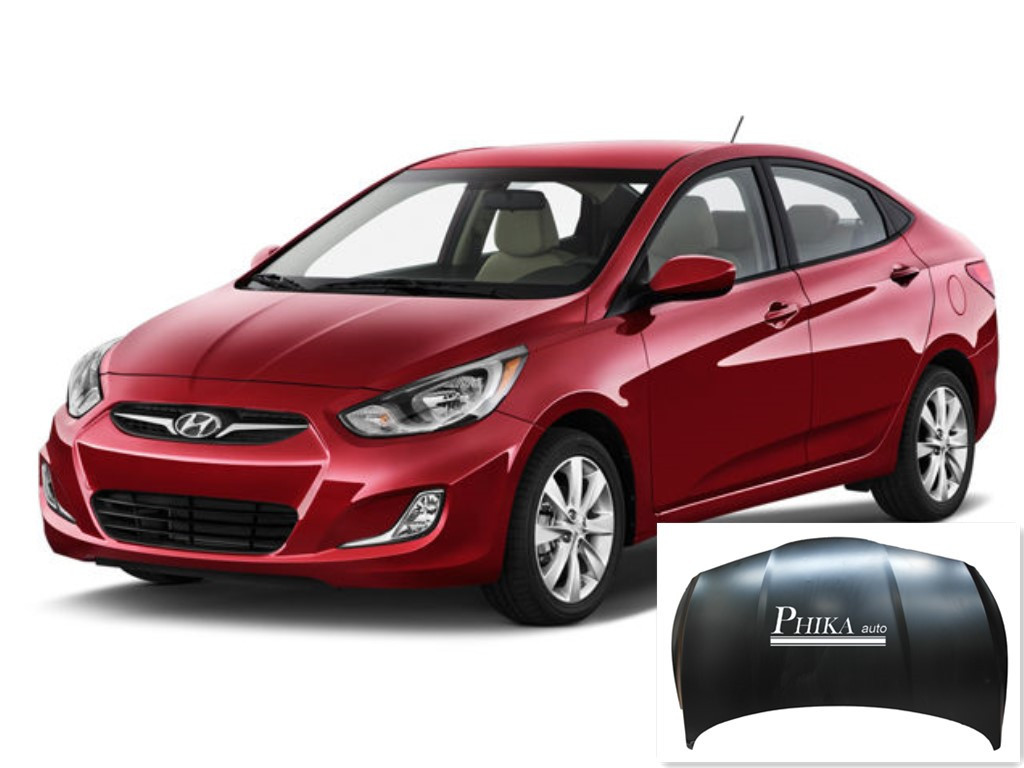 Steel Front Car Bonnet Hood For Hyundai Accent 2012 Black Grey