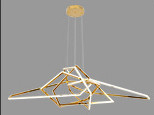 Titanium Color Remote Control LED Light Chandelier Modern ODM Anti Corrosion