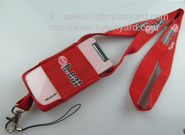 stretchable mobile phone pocket lanyards
