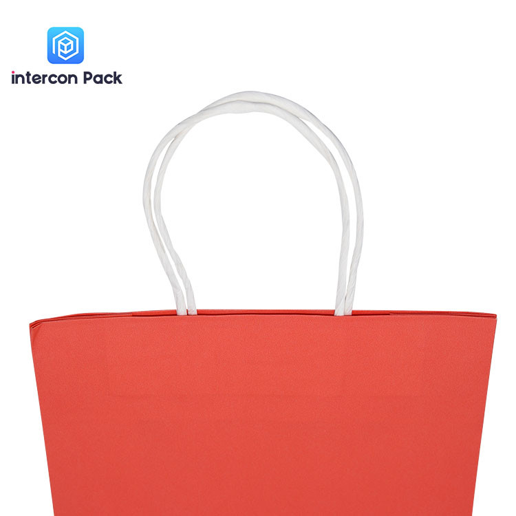 Offset Printing 16x6x12 Shopping Bags Twisted Handles Kraft Paper Bags With Logo