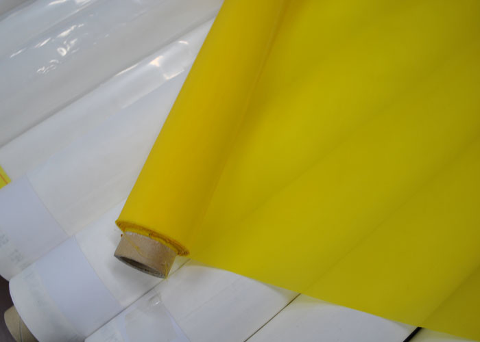 144 Inch Polyester Screen Mesh , White Screen Printing Fabric Mesh 110 Count