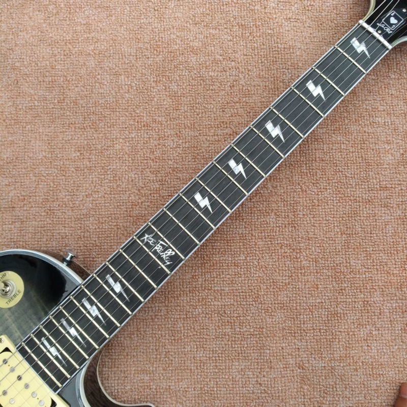 New style Ace frehley signature guitar, Ebony Fingerboard Ace frehley 3 pickups Electric Guitar, Mahogany Flame Maple BD