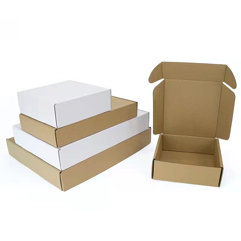 Eco Friendly Corrugated Cardboard Shipping Box Varnishing 9x9x9
