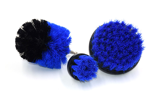 Effortless Drill Bit Scrubber , Brush Head For Drill Extension Shaft Available