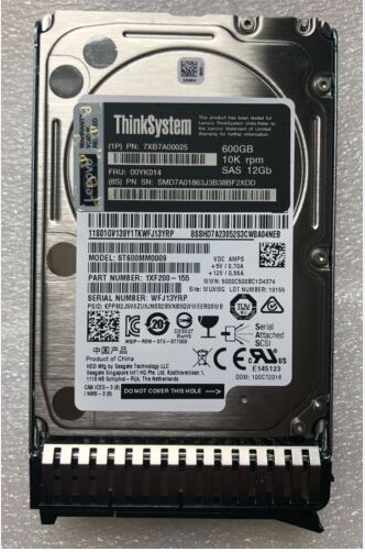 2.5" 600GB ThinkSystem Lenovo 1U Server 7XB7A00025 10K SAS 12Gb 512n HDD