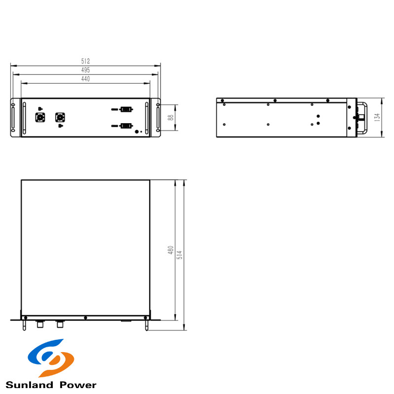 High Voltage ESS 51.2KWH Solar Power System 512V 100AH Home Energy Storage System
