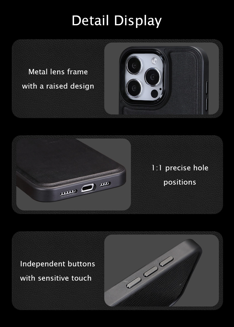 Silk Screen Printing Leather Phone Case Lightweight For IPhone 16 Pro Max