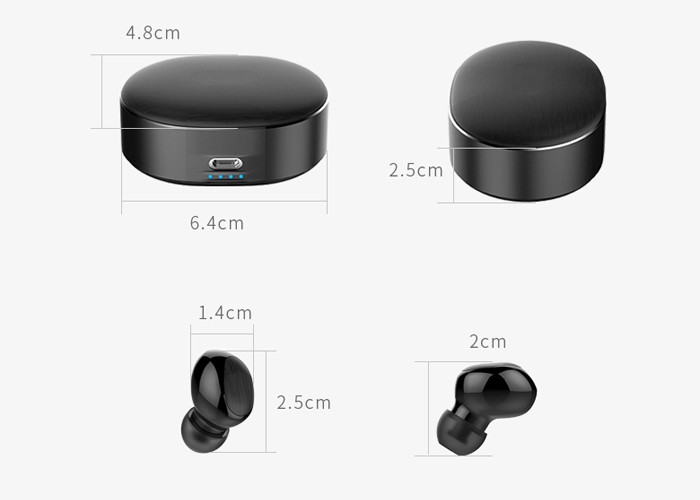 3-4H Sports True Wireless Stereo Earbuds Aluminum Ring Speaker