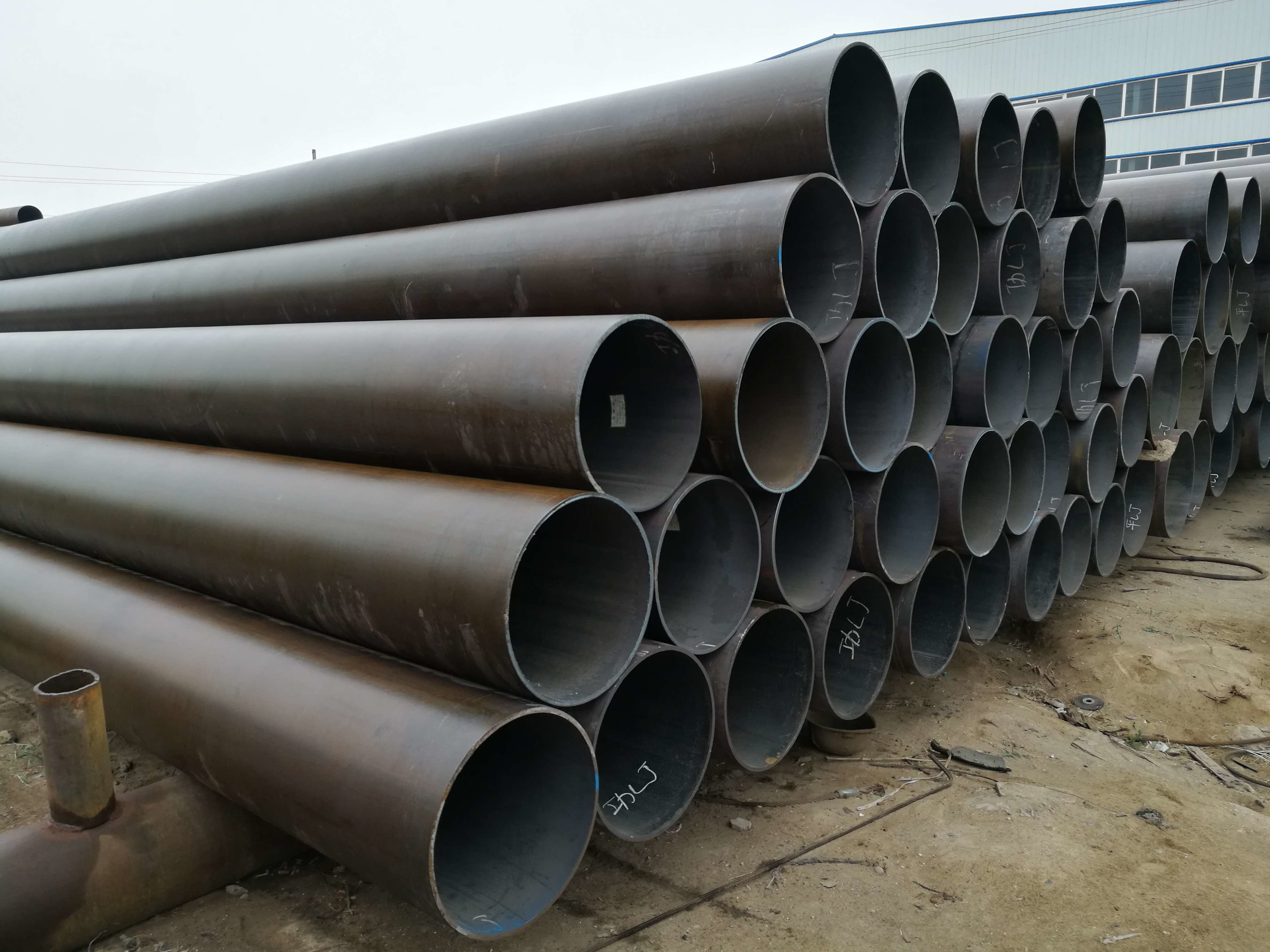 Welded Carbon Plain End Erw Steel Pipe And Tube Api 5l / En10219 Round