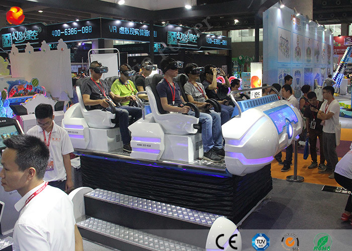 Spaceship Design 9D VR Cinema With Six Seats 6 DOF Platform For Shopping Mall