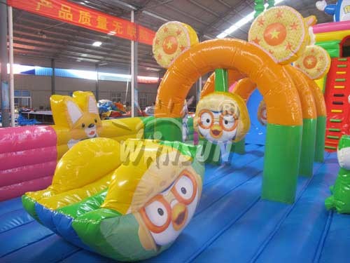 Toddler / Adult Size Large Inflatable Slide Crazy Penguin Party Style WSS-104