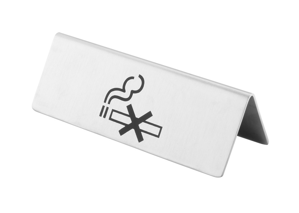 SS Stackable Table Tent Signs / " Smoking Area " " No Smoking " Warning Symbol Room Service Indicator
