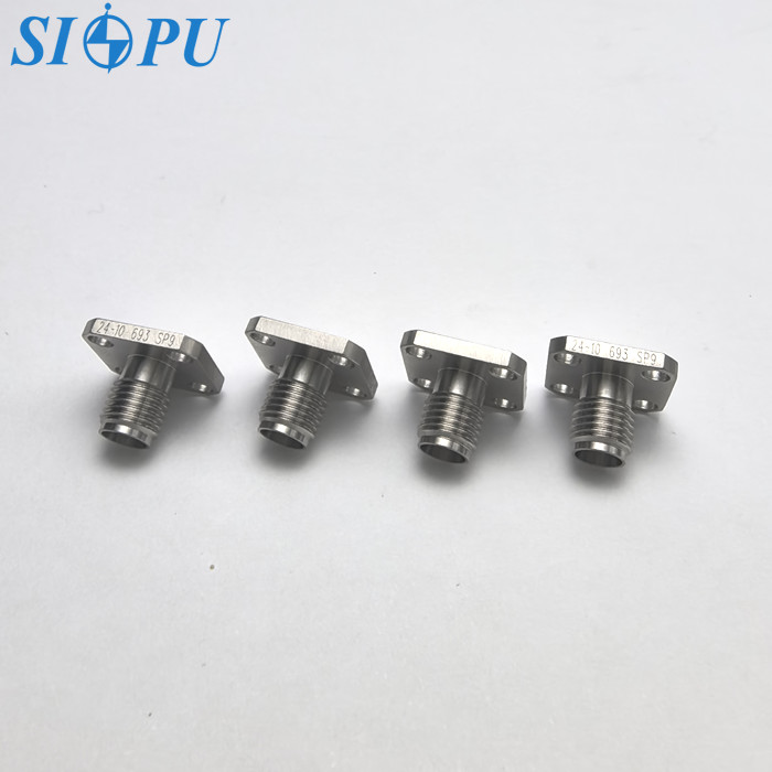 2.92 Female RF Coaxial Connector Four Hole Flange Mounted Socket