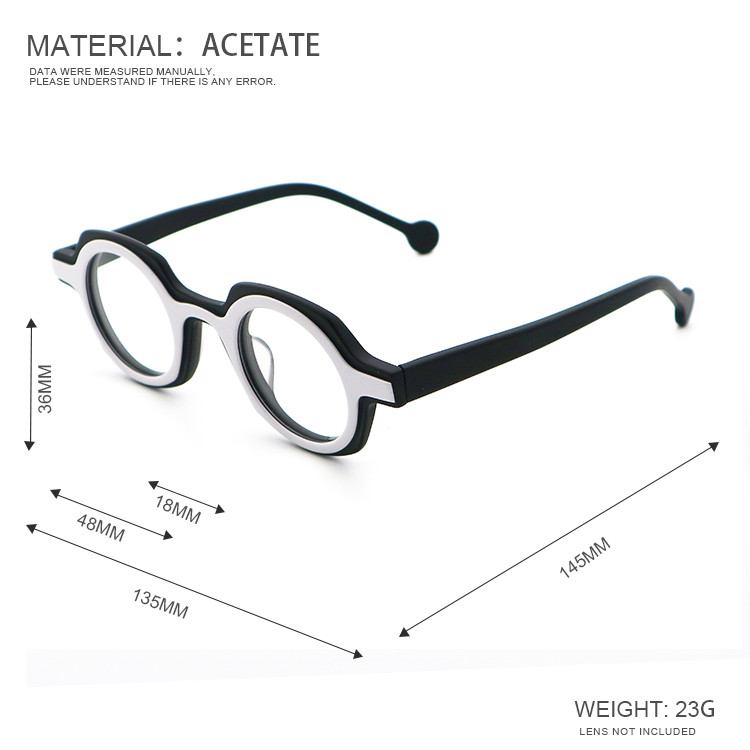 Black Brown Blue Acetate Glasses Optical Frames MR 98061