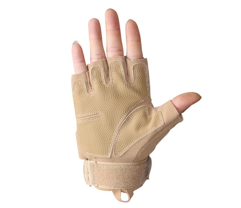 Custom Military Tactical Gloves Half Finger Airsoft Cycling Polyester Material