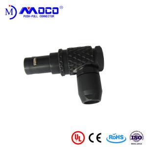 right angle male circular connectors with black chrome plated