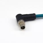 IP67 IP68 M12 X Coded Cable , Right Angle Rj45 Cable OEM / ODM Available