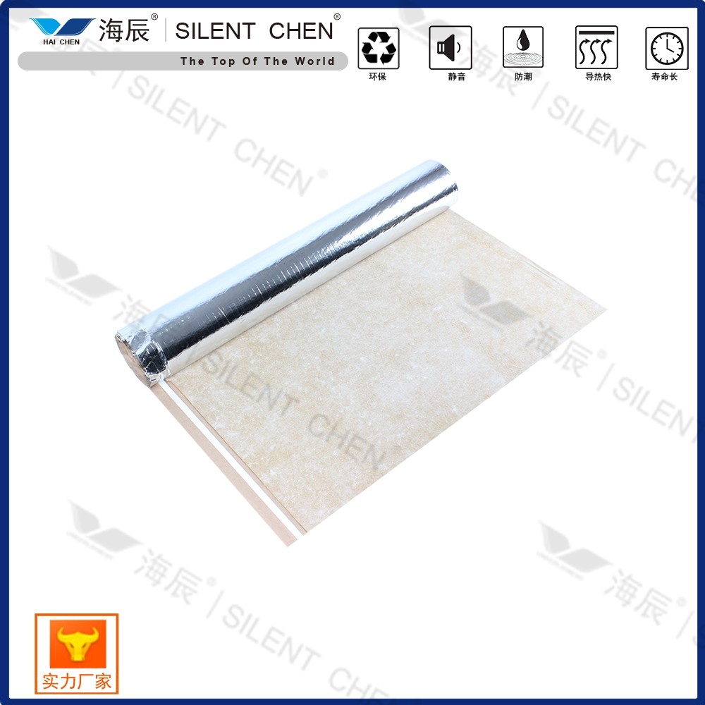 Silver Film Rubber Floor Acoustic Sound Underlayment 1m*10m