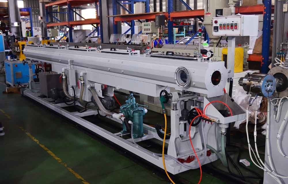 High Output 20-110mm HDPE Pipe Extrusion Line / Polyethylene Pipe Production Line