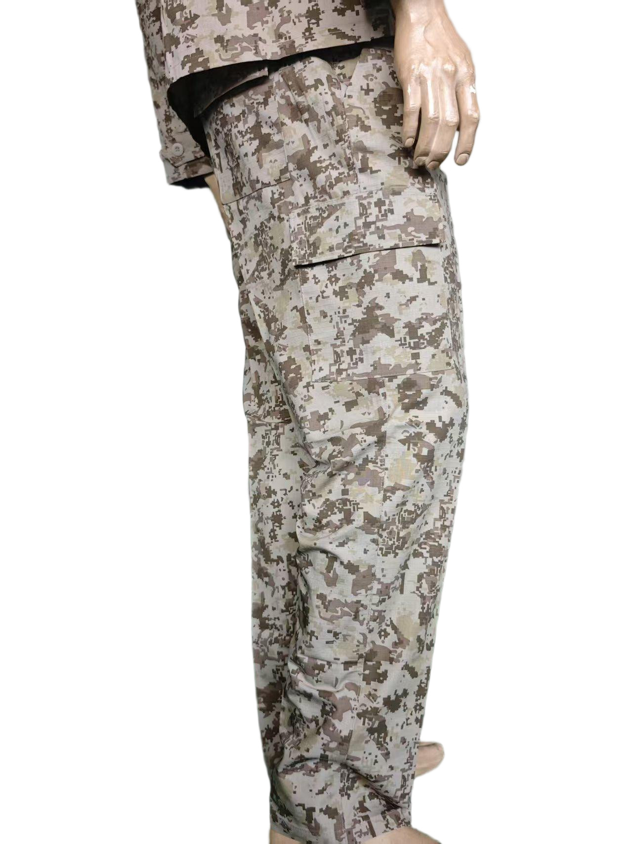 Desert Digital Camo BDU-Style Training Uniform Button System