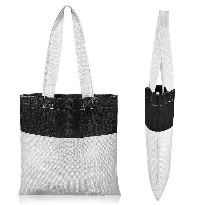 Custom Sublimation Linen Shopping Bag For Sublimation Printing