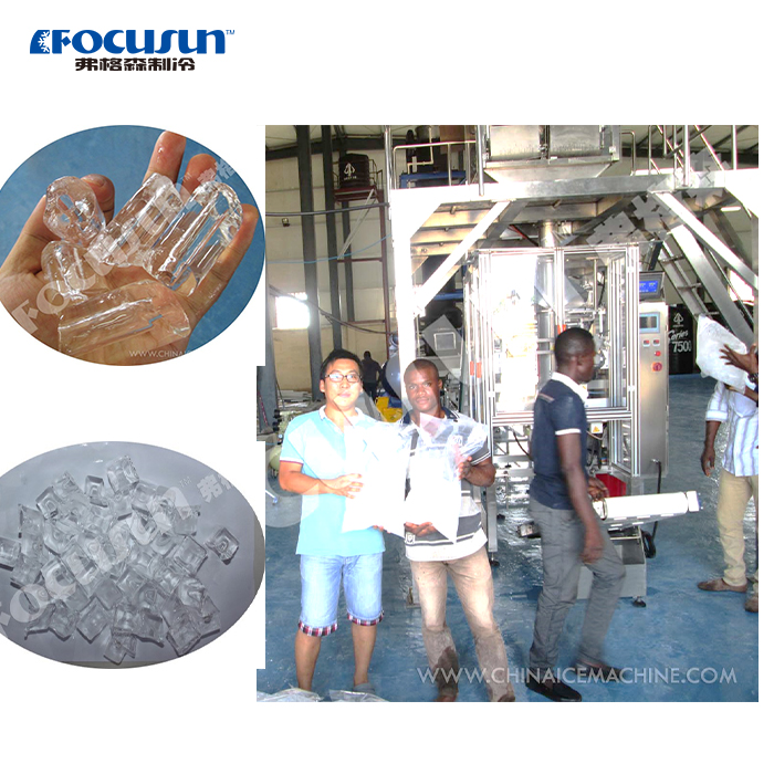 Cube Ice/Tube Ice Packaging Machine Turn Film to Bags of Different Sizes Automatically