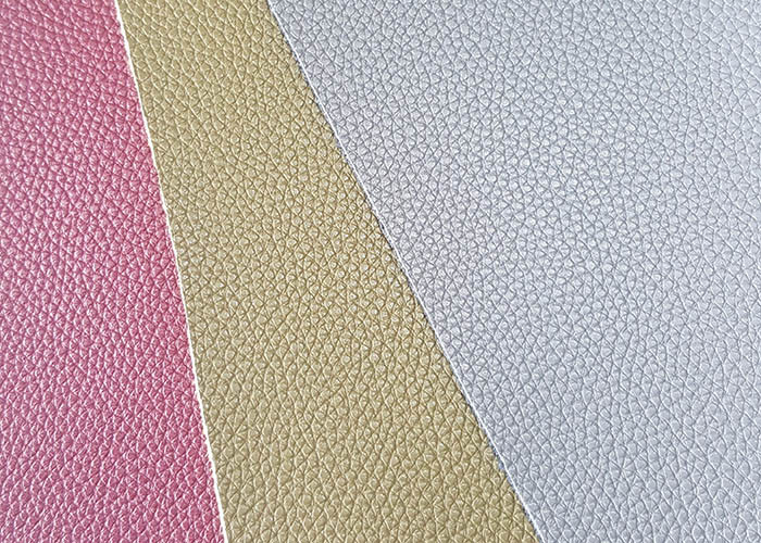 Embossed Leatherette Upholstery Fabric 137cm Wide Customized Color