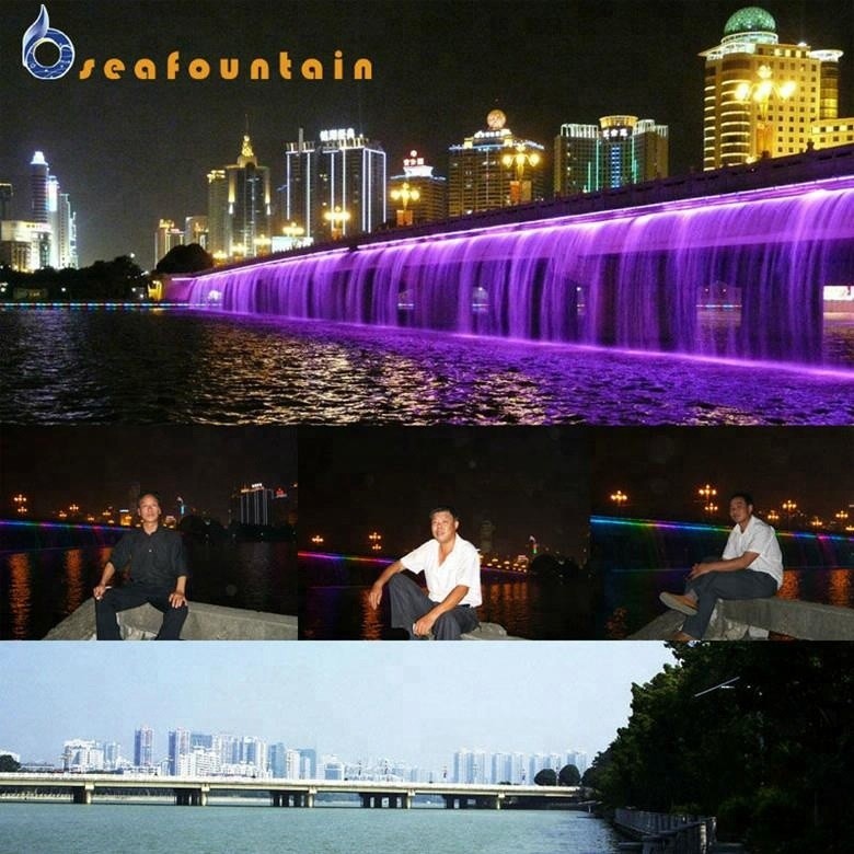 Hotel Color Changing Modern Outdoor Waterfall Fountains