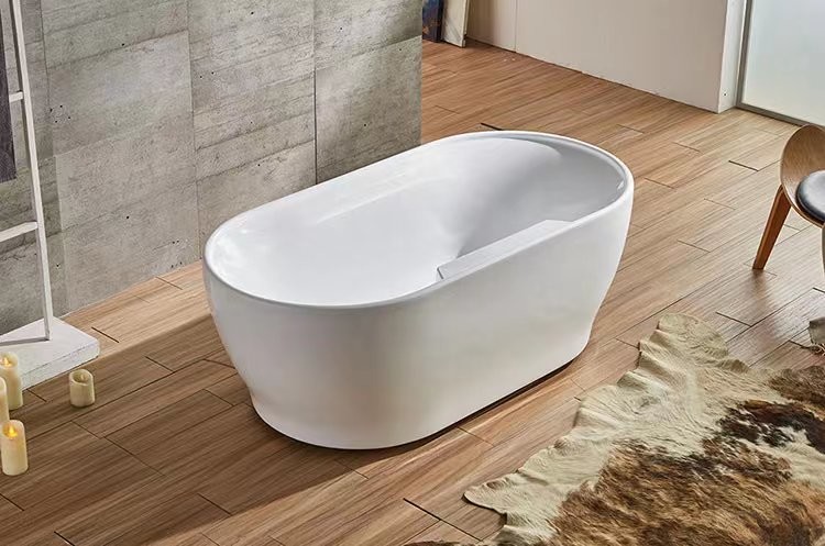 Eco Friendly Black Freestanding Corner Soaking Tub 950*950*720MM