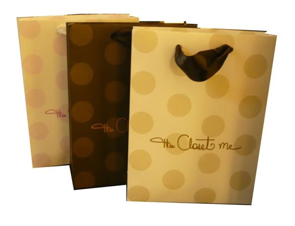 Customized Printed 200g Recycle Paper Shopping Bag For Gift Packaging