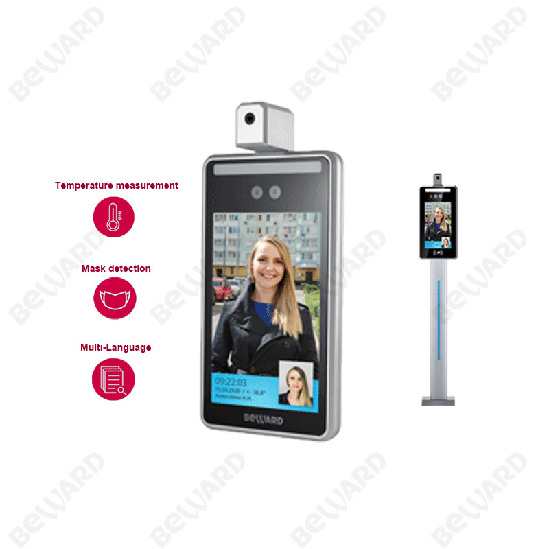 Touchless 14.4W Facial Recognition Fever Scanner 400cd/m2