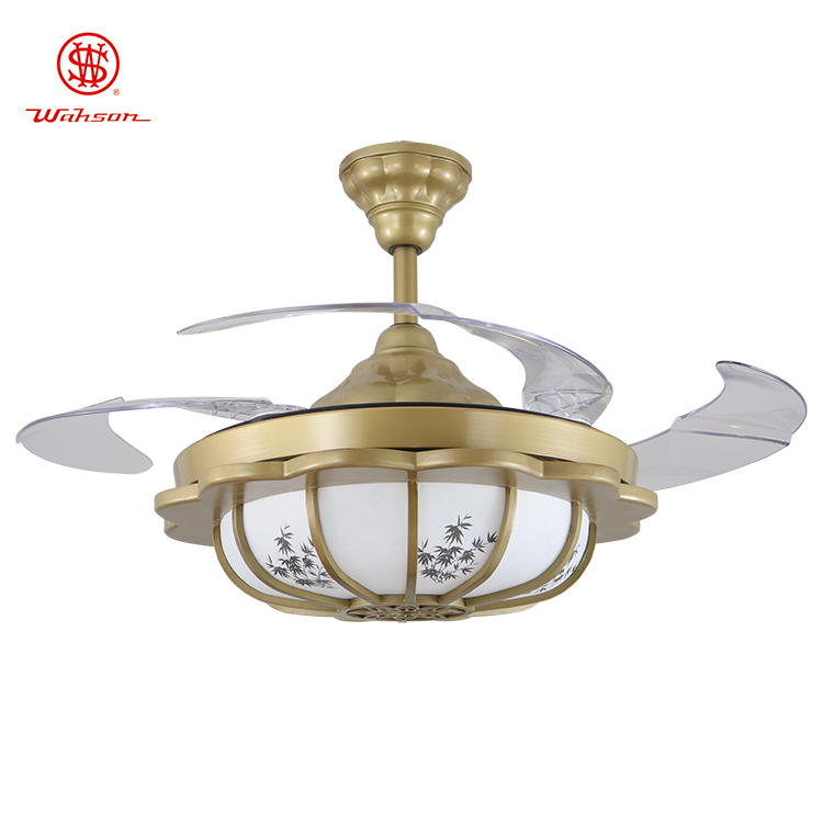 CCC Transparent Balde 3500K Modern Invisible Ceiling Fan / Quiet Ceiling Fan With Light