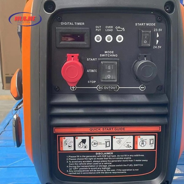 Portable EV Charger Inverter Generator with 12V 24V Charging Output 2-3.5KW Power and 1000A Peak Current