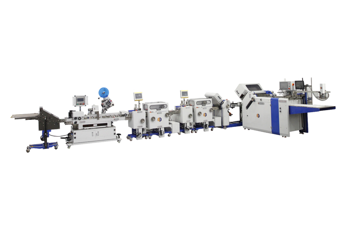 High Speed Pharmaceutical Leaflet Folding Machine 600mm With Labeling 600TS / 480TS