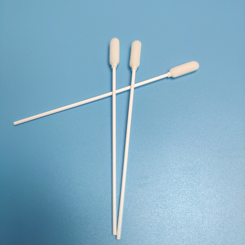 PP Stick Foam Sponge Head Disposable Sampling Swab White Color