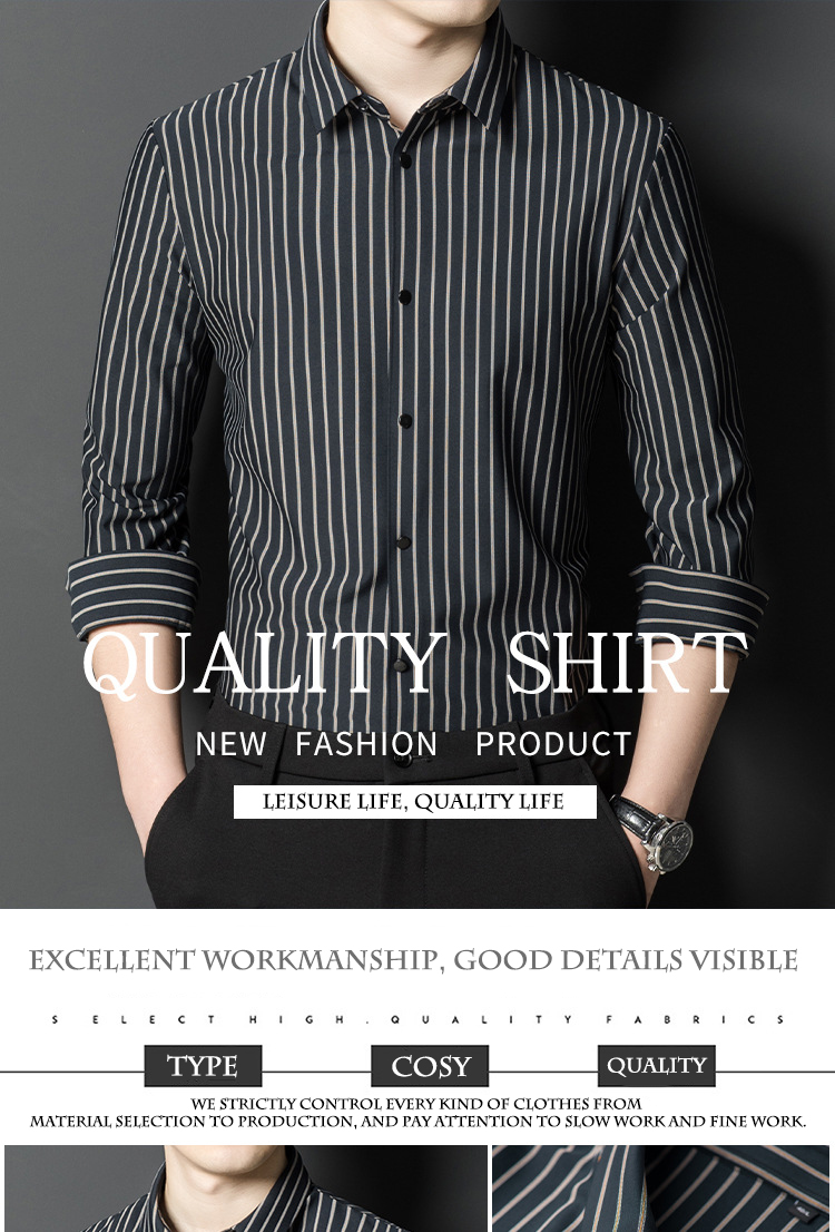 Men's Business Plaid Stripes Shirts in 100% Cotton with Long Sleeve and Free Samples