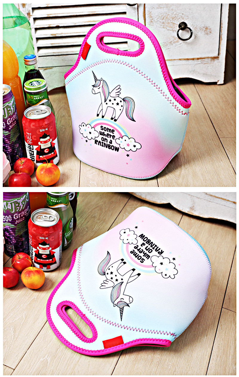 Girls Neoprene Thermal Insulated Bento Lunch Bag