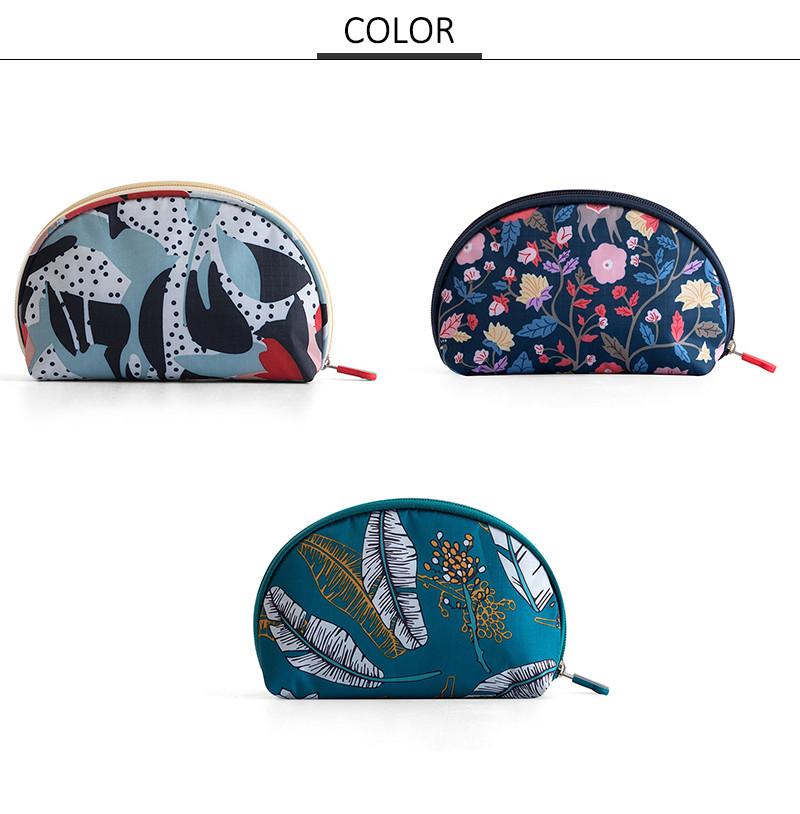 Shell Shape Polyester Cosmetic Bag With Zipper